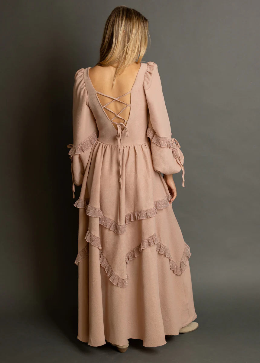 Women Long Sleeved Boho Dress